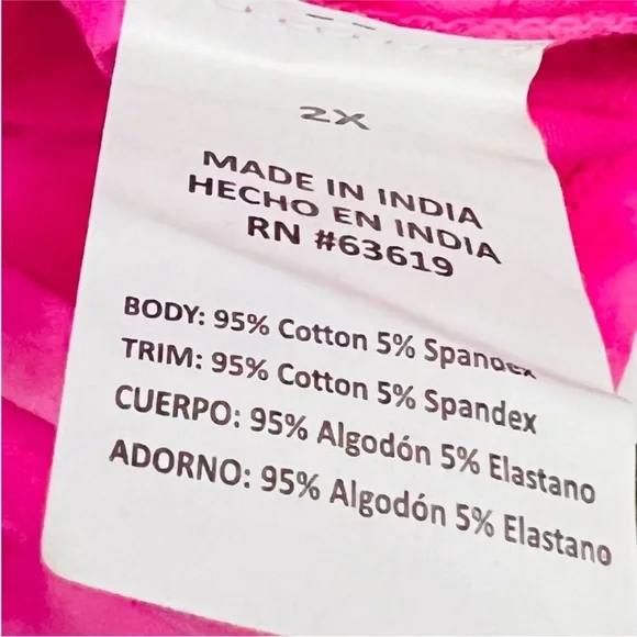 Bebe Sport pink tie dye crop top 3X - Picture 6 of 7